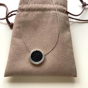 Sterling Silver Omega Necklace with Pendant